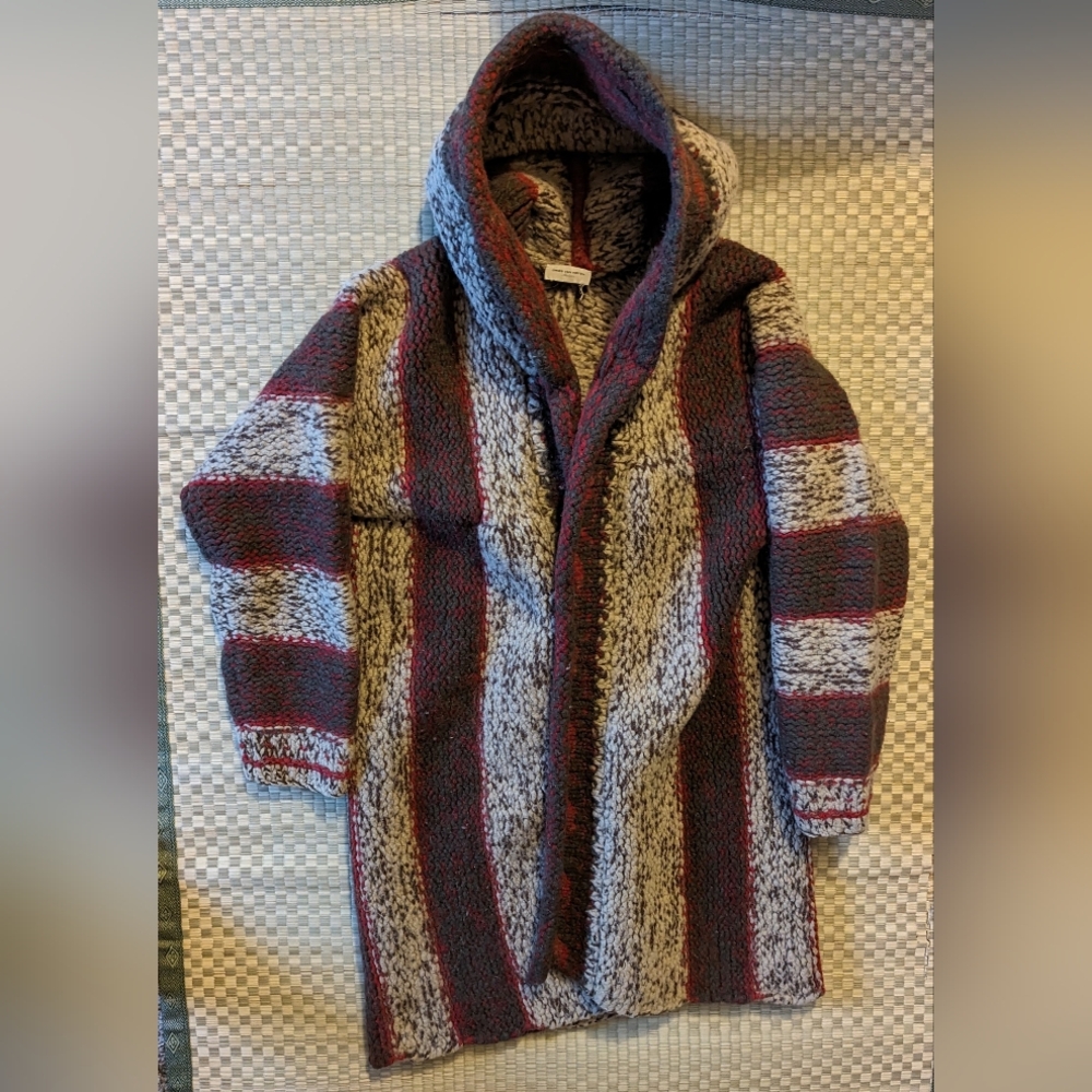 RARE Dries Van Noten AW0203 Leica Era Wool Chunky Knit Open Cardigan Size Medium